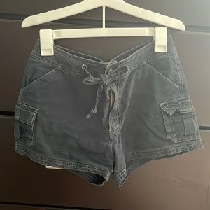 Juniors Blue Cargo Shorts